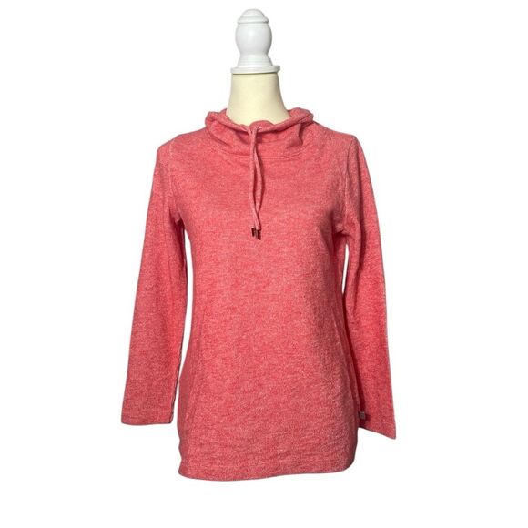 T By Talbots Heathered Red Funnel Neck Pullover Sweatshirt Women's Size Mp - Picture 1 of 13